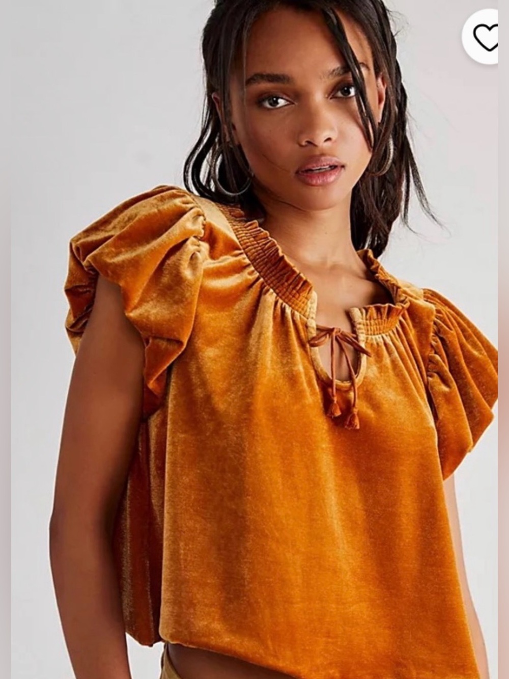 Free People Terese Velvet Top